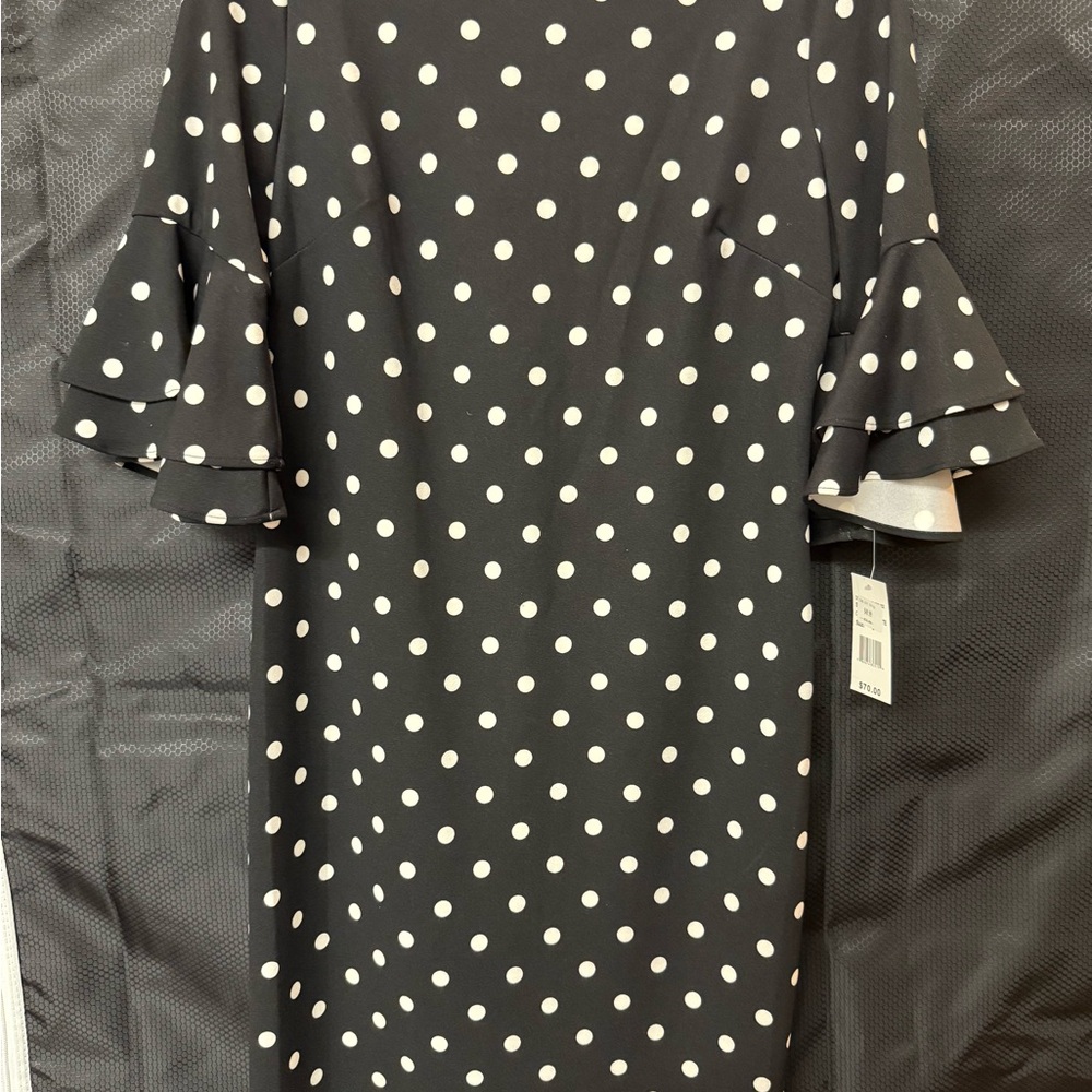 Ronni Nicole Black Dress with White Polka Dots